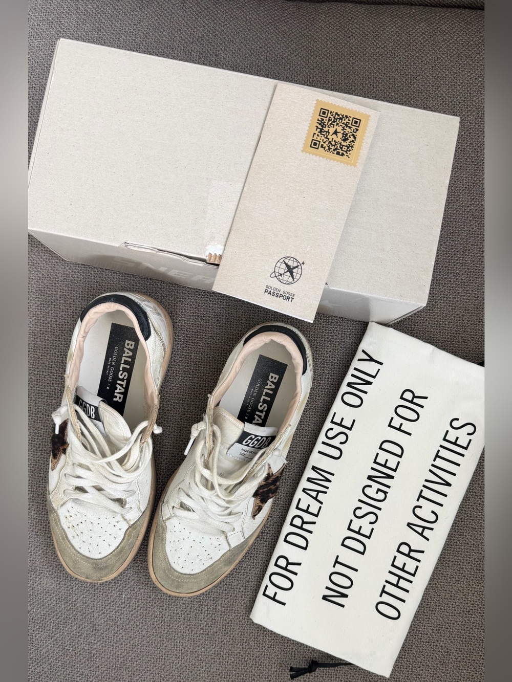 Golden Goose Women’s Cream & Brown Low-Top Sneakers